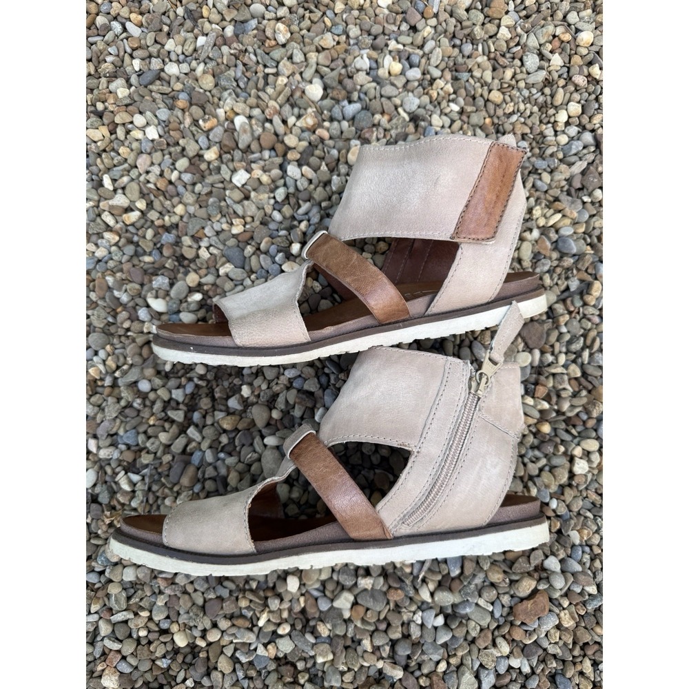 MIZ MOOZ Tamsyn Gladiator SANDALS 39 8.5 9 Brown Shoes Leather Boho Flats Artsy - Picture 4 of 12